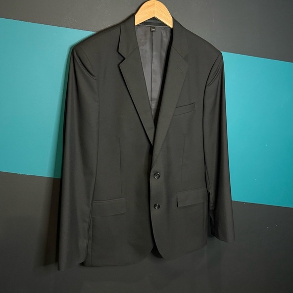J. Crew & Ing. Loro Piana Black Suit Jacket 42R 100% Wool - Picture 3 of 12
